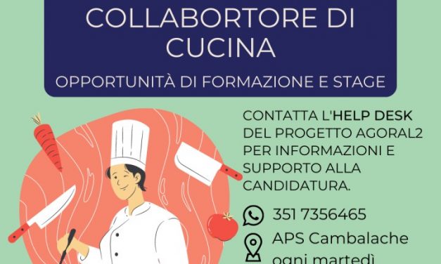 Formazione e stage per collaboratore di cucina