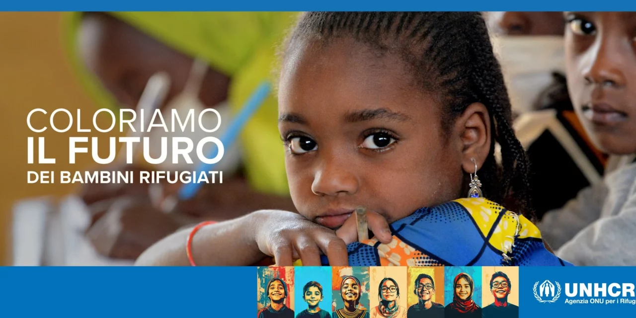 Al via la campagna “Coloriamo il futuro dei bambini rifugiati” per garantire l’accesso all’istruzione