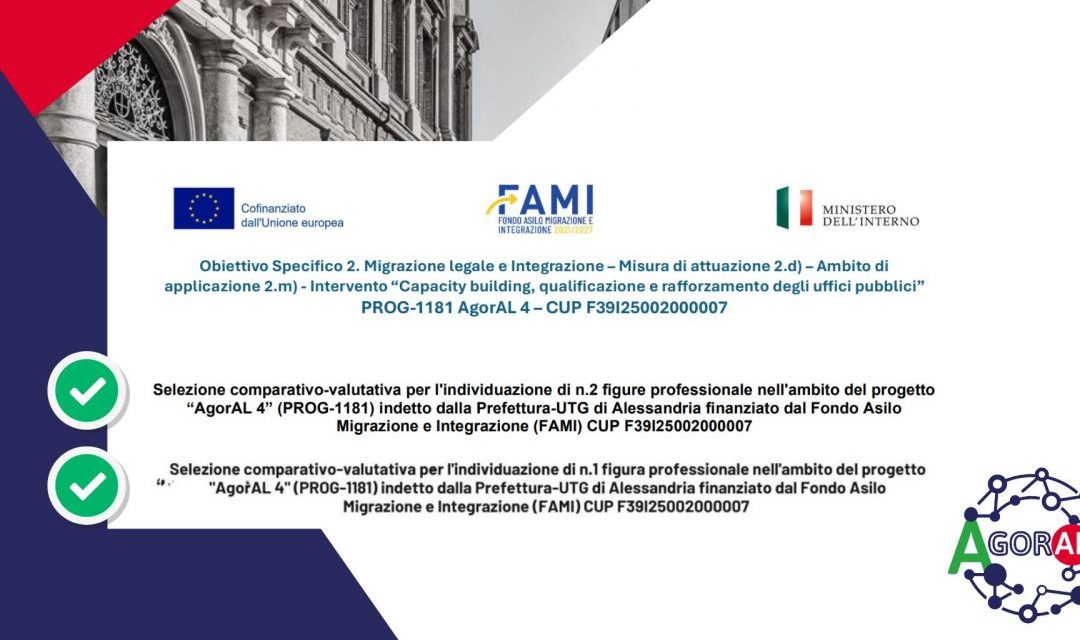 Chiuse le selezioni per Agoral